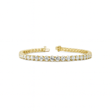 REGINA Round Diamond Tennis Bracelet | 10.48 cts | 14K Yellow Gold
