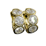 EMMELINE Round Diamond Huggie Earrings | 4.88 cts | 14K Yellow Gold
