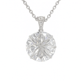 FLORAL Rose Cut Diamond Pendant | 4.79 cts | 14K White Gold