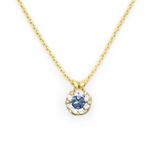 VIVIENNE Old European Brilliant Solitaire Diamond Pendant | 1.54 its | 14K Yellow Gold