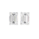 VIRIELLE Emerald Martini Diamond Stud Earrings | 2.11 cts | 14K White Gold