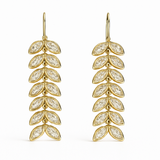 QUISSELLE Marquise Solitaire Diamond Drop Earrings | 3.31 cts | 14K Yellow Gold