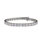 OLYMPIA Round Diamond Tennis Bracelet | 16.94 cts | 14K White Gold