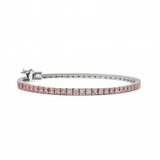 GLACIENNE Round Diamond Tennis Bracelet | 1.6 cts | 14K White Gold