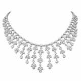 PERESSA Pear Cascade Necklace | 39.83 cts | 14K White Gold