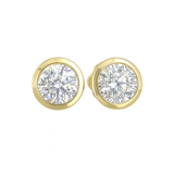 LUNIS Round Diamond Stud Earrings | 3.01 cts | 14K Yellow Gold