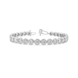ALISTAIR Round Diamond Tennis Bracelet | 9.9 cts | 14K White Gold