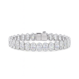 COLOSSUS Oval Diamond Tennis Bracelet | 32.52 cts | 14K White Gold