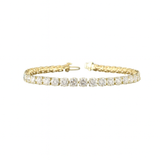 OPULENCE Round Diamond Tennis Bracelet | 12.77 cts | 14K Yellow Gold