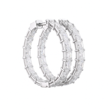 SIENNA Radiant Diamond Hoop Earrings | 7.07 cts | 14K White Gold