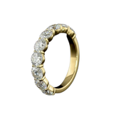 FENI Round Diamond 7-Stone Eternity Band | 2.12 cts | 14K Yellow Gold