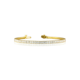 AUREVA Emerald Diamond Tennis Bracelet | 3.88 cts | 14K Yellow Gold