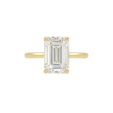GEMMA Emerald Diamond Hidden Halo Ring | 5.26 cts | 14K Yellow Gold