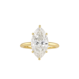 ELISE Marquise Diamond Solitaire Ring | 5.2 cts | 14K Yellow Gold
