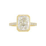 AURA Radiant Diamond 3-Stone Ring | 4.78 cts | 18K Yellow Gold