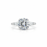 SELARA Round Diamond 3-Stone Ring | 2.88 cts | 14K White Gold
