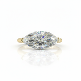 HELENA Marquise Diamond Solitaire Ring | 3.03 cts | 14K Yellow Gold