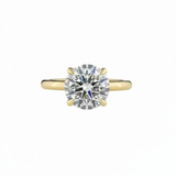 LUMINA Round Diamond Hidden Halo Ring | 3.23 cts | 14K Yellow Gold