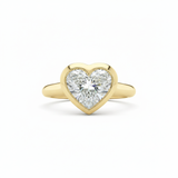 VALENTINA Heart Diamond Solitaire Ring | 2.51 cts | 14K Yellow Gold