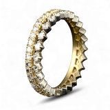 LUSTREVA Round Diamond Full Eternity Band | 0.94 cts | 14K Two-Tone Gold