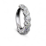 VISAGE Round Diamond Half Eternity Band | 3.97 cts | 14K White Gold