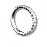 CHARLIZE Emerald Cut 3/4 Band | 2.05 cts |  14K White Gold