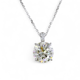EVALYN Round Diamond Pendant | 2.77 cts | 14K White Gold