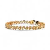LAURA Mix-Shaped Diamond Tennis Bracelet | 12.05 cts | 14K Yellow Gold