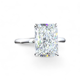 ZEPHYR Radiant Solitaire Ring | 5.08 cts | 14K White Gold