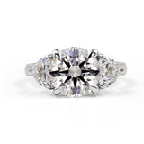 JOSEPHINE Round Diamond 3-Stone Ring | 4.12 cts | 14K White Gold