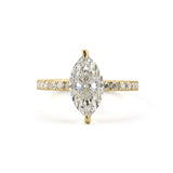 ARIA Marquise Diamond Hidden Halo Ring | 1.77 cts | 14K Yellow Gold