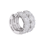 MIRA Round  Diamond Huggie Earrings | 3.03 cts | 14K White Gold