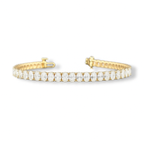 ALBELLE Oval Diamond Tennis Bracelet | 5.87 cts | 14K Yellow Gold