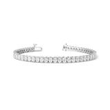 SHIMMER Oval Diamond Tennis Bracelet | 6.87 cts | 14K White Gold
