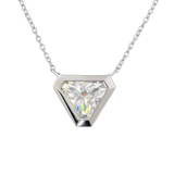 TRIGON Triangle Solitaire Pendant | 2.05 cts | 14K White Gold
