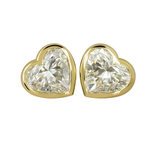 CORDELIA Heart Diamond Stud Earrings| 4.13 cts | 18K Yellow Gold