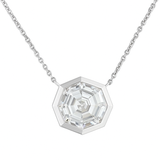 MUSE Octagon Solitaire Pendant | 2.23 cts | 14K White Gold