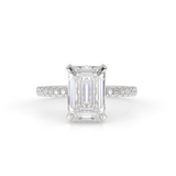VERALISSE Emerald Diamond Hidden Halo Ring | 1.43 cts | 14K White Gold