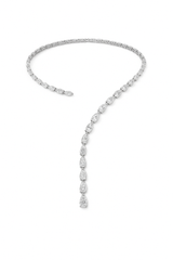 LIRIANNE Pear Diamond Necklace | 33.47 cts | 14K White Gold