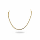 GLINT  Round Brilliant Diamond Riviera Necklace  | 10.06 cts | 14K Yellow Gold