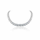 LILIAN Old European Diamond Riviera Necklace | 106.41 | 14K White Gold