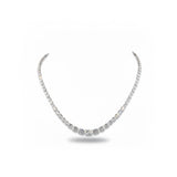 CORINNE Oval Diamond Riviera Necklace | 12.33 cts | 14K White Gold