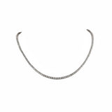 ASPECT Emerald Diamond Tennis Necklace | 14.51 cts | 14K White Gold