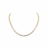 NEXUS Mixed-Shape Diamond Tennis Necklace | 8 cts | 14K Yellow Gold