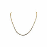 CLEMENTINE Round Diamond Tennis Necklace | 9.58 cts | 14K Yellow Gold