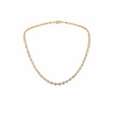 CASCADE Pear Diamond Tennis Necklace | 15.39 cts | 14K Yellow Gold