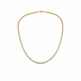 DAHLIA Oval Diamond Tennis Necklace | 9.51 | 14K Yellow Gold