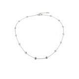 CIRRA Round Shape Station Necklace | 2 cts | 14K White Gold
