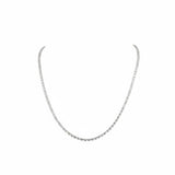 OVELA Oval  Tennis Necklace | 10.01 cts | 14K White Gold