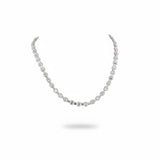 VALENE  Emerald Diamond Station Necklace | 36.11 cts | 14K White Gold